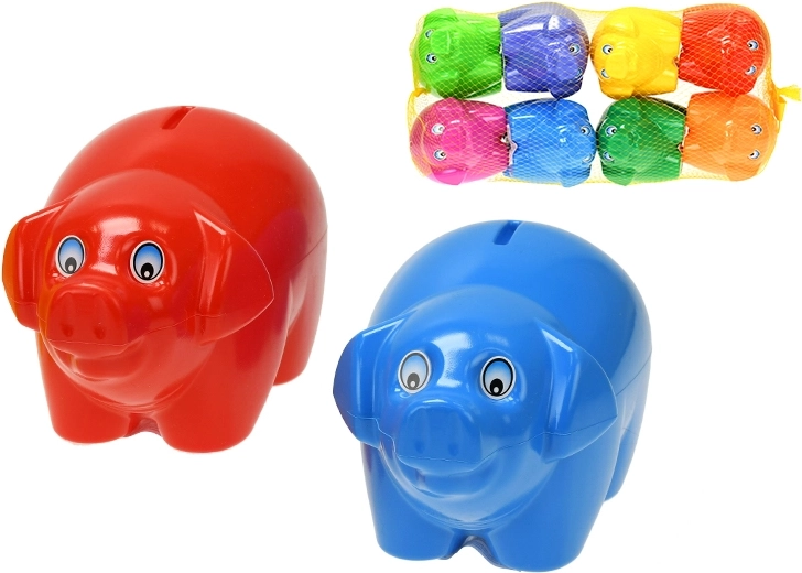 Sparschwein 17 cm – aus Kunststoff, 8 Farben
