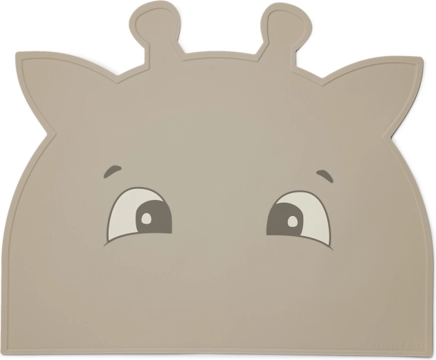 NuuRoo Albert Silikon-Tischset Giraffe Cobblestone