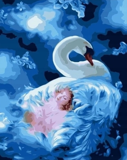 Norimpex Malen nach Zahlen Schwanenbraut 40 × 50 cm