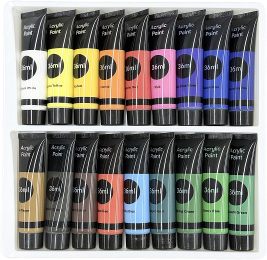 Acrylfarben Profi – 18 Farben