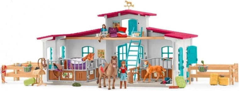 Schleich Horse Club Stall mit Zubehör am See