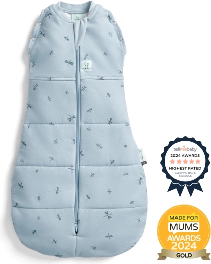 ErgoPouch Pucksack und Schlafsack 2-in-1 Cocoon Dragonflies 2,5 TOG (0–3 Monate, 3–6 kg)