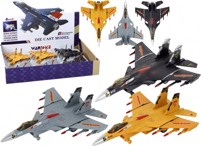 Modellflugzeug mit Reibungsantrieb grau, schwarz oder gelb