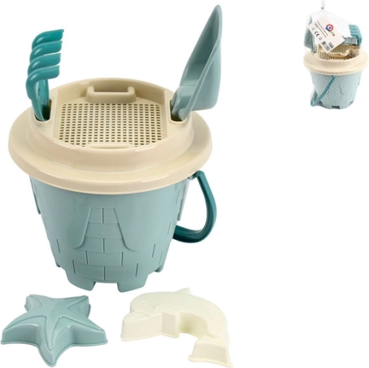 Sandspiel-Set mit Eimer blau 18 × 26 cm