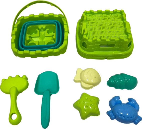 Sandspiel-Set mit faltbarem Eimer