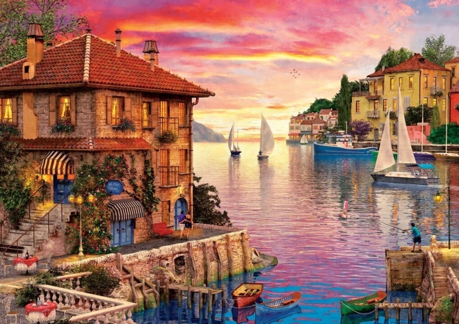 Puzzle Art Puzzle Mediterraner Hafen 1500 Teile