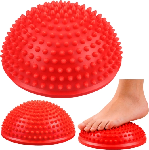 Sensorische Balance-Halbkugel für Fußmassage 16 cm – rot