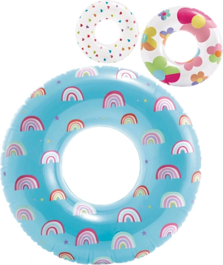 Transparenter aufblasbarer Intex-Schwimmring mit Aufdruck 81 cm – 1 Stück