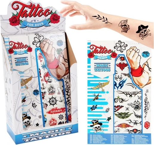 Kinder-Tattoos für Jungen – Set mit 80 Stück