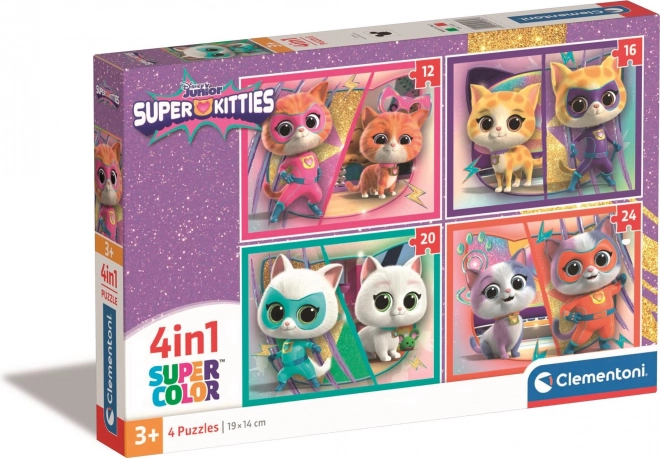 CLEMENTONI Puzzle Superķīči 4-in-1 (12+16+20+24 Teile)