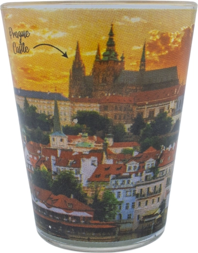Shotglas mit Motiv der Prager Burg