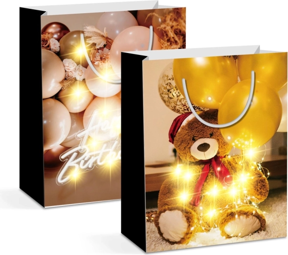 LED-Geschenktasche aus Papier – 1 Stück