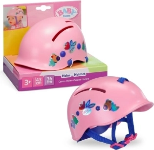 Fahrradhelm für BABY born Puppen 43 cm, rosa