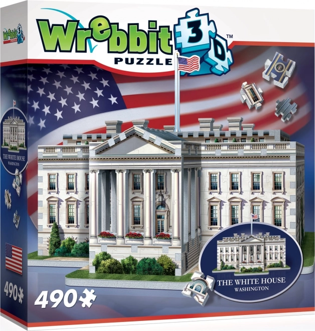 3D‑Puzzle Das Weiße Haus von WREBBIT, 490 Teile