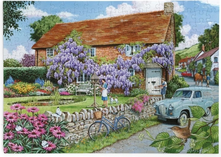 Puzzle Haus mit Glyzinien, 250 große Teile