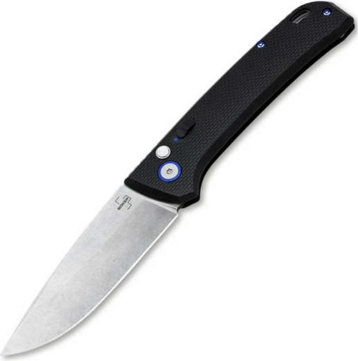 Böker Plus FRND Silver automatisches Taschenmesser 8,5 cm, Stonewash, schwarz, Grivory