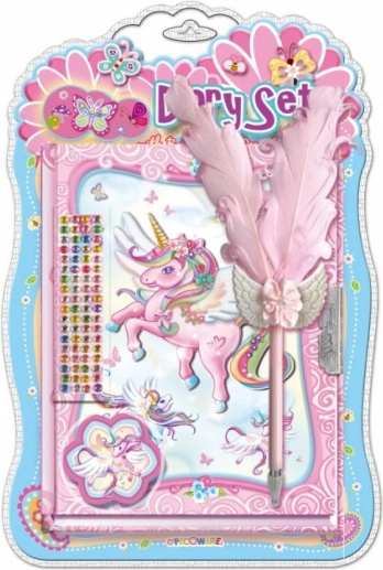 Pecoware Tagebuch mit Stift – Einhorn