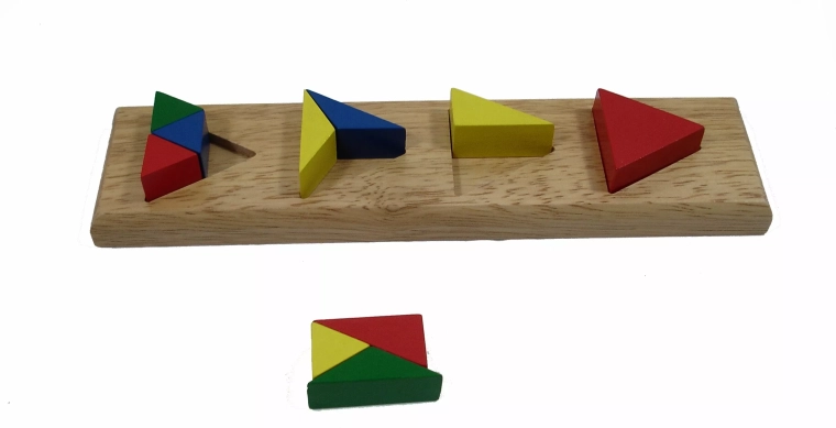 Bunte dreieckige Bausteine