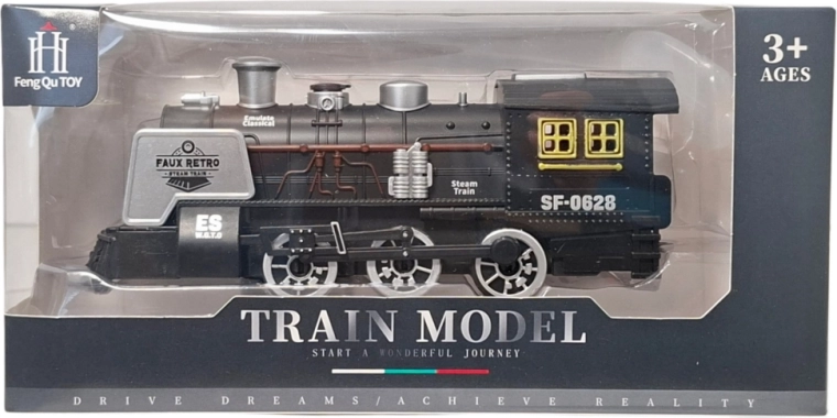 Dampflokomotive mit Batteriebetrieb mit Licht-, Sound- und Raucheffekt