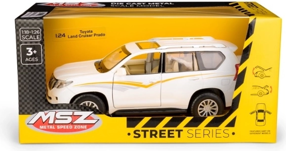 MSZ Toyota Land Cruiser Prado weißes Automodell im Maßstab 1:24