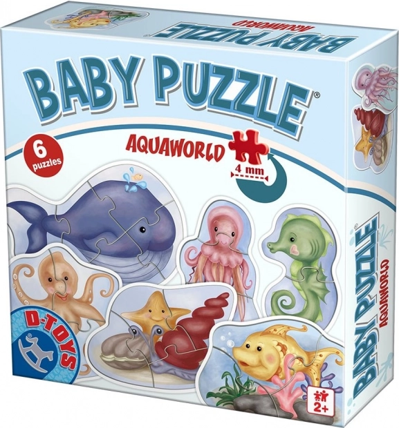 D-Toys Baby-Puzzle Unterwasserwelt 6-in-1 (2–5 Teile)
