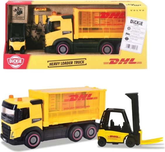 Volvo FM DHL-Lkw mit Gabelstapler