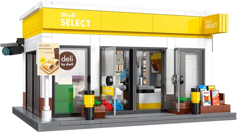 CaDA Shell Select Tankstellen-Bausatz im Maßstab 1:30