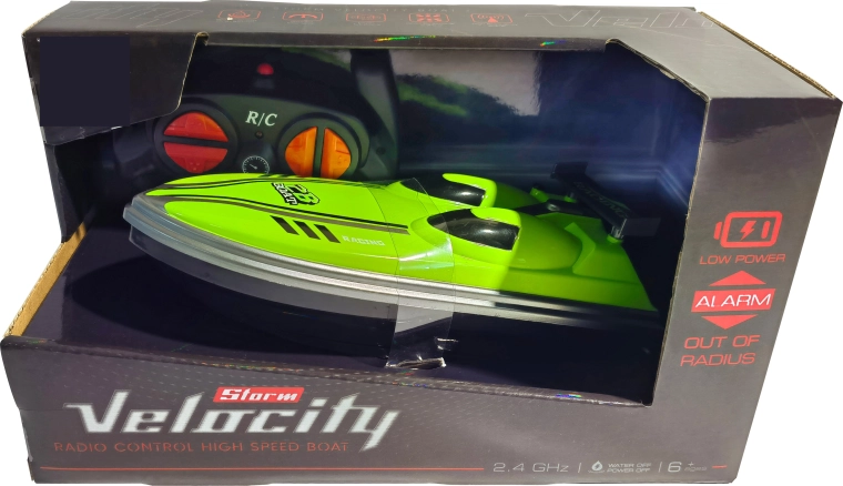 R/C Schnellboot Velocity Storm 1:16 2,4 GHz limegrün