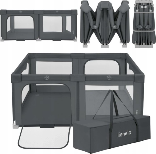 Kinderlaufstall Lionelo Florence Easy Fold Grey Graphite