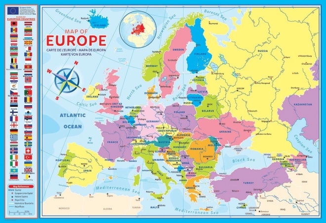 EUROGRAPHICS Puzzle Europa-Karte, 200 Teile
