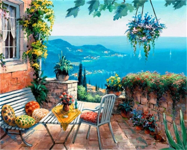 Norimpex Diamantmalerei Stillleben am Meer 30 × 40 cm