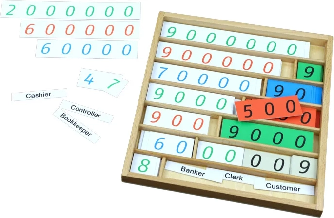 Moyo Montessori Bankspiel mit Zahlen
