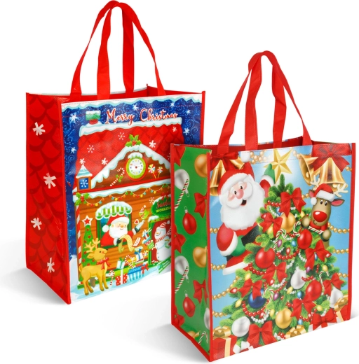 Weihnachtliche Geschenktüte 35 × 39 × 18 cm – 1 Stück