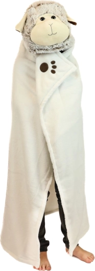 Wärmende Kapuzendecke Schaf mit Pfoten-Taschen