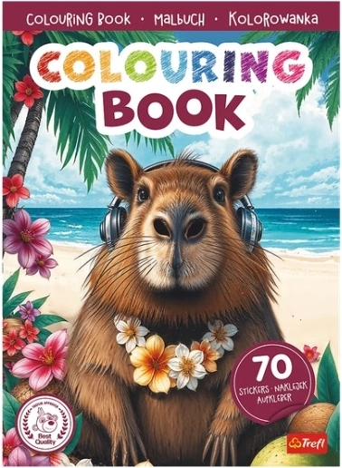 Capybara 2 – Malbuch mit Stickern (Polnisch)