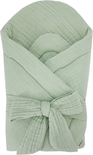EKO Musselin-Puckdecke ohne Verstärkung Mint 75 × 75 cm