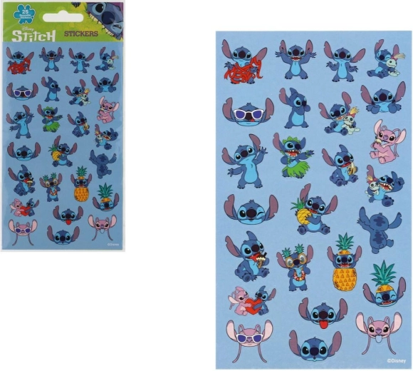 Wiederverwendbare Lilo-und-Stitch-Aufkleber, blau – 1 Stück