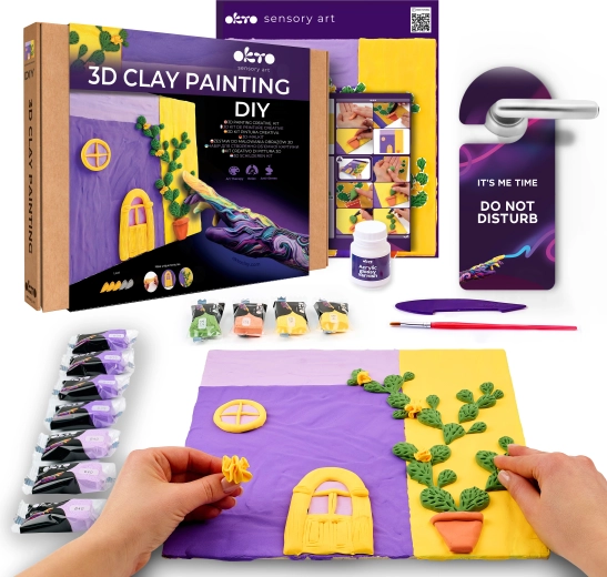 Okto Kreativset zum Strukturmalen Lavendelmittag 30 × 30 cm
