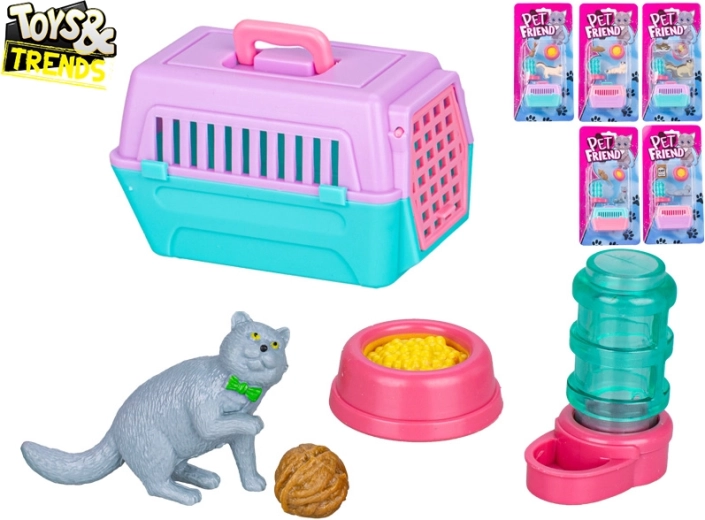 Katze mit Transportbox und Zubehör Toys&Trends