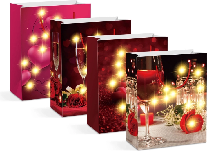 LED-Geschenktasche mit 10 warmweißen LEDs - 1 Stück
