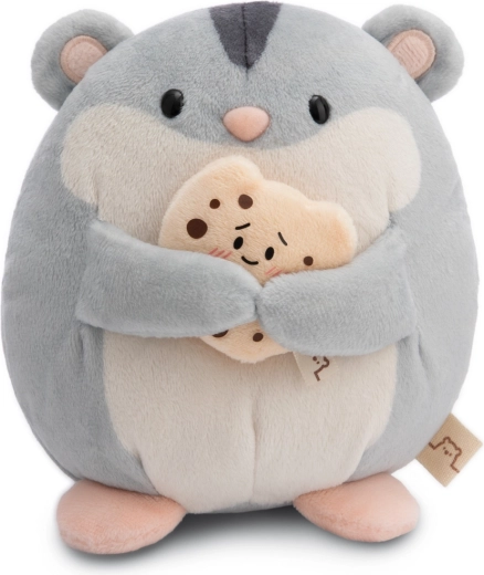 Nici MyMochi Plüsch-Hamster Shai mit Keks 16 cm in Geschenkverpackung