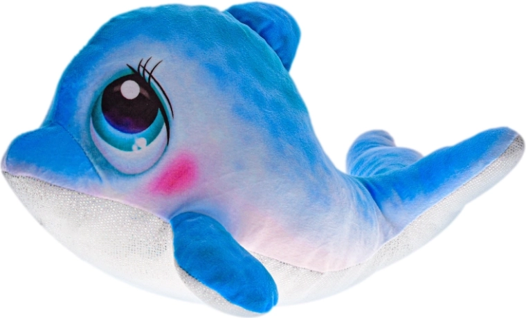 Plüsch-Delfin mit glitzerndem Bäuchlein 30 cm