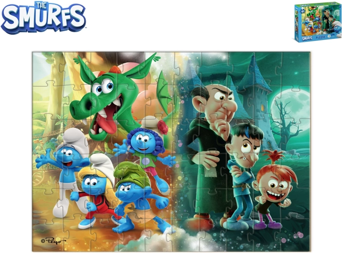 Schlümpfe Kinderpuzzle Drache 60 Teile