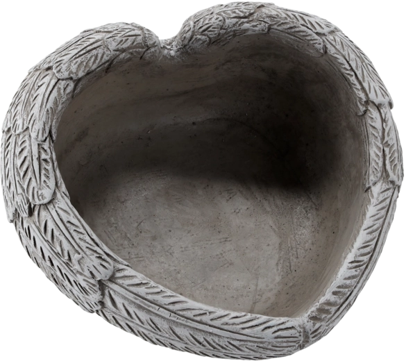 Zement-Blumentopf Herz, grau 23 × 23 × 12 cm