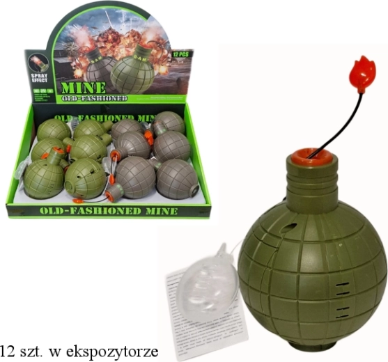 Militärisches Spielzeug-Granate mit Sicherung mit Rauch-, Licht- und Soundeffekt – 1 Stück