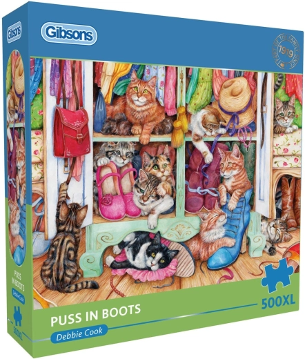 Gibsons Puzzle Kater in Stiefeln XL 500 Teile