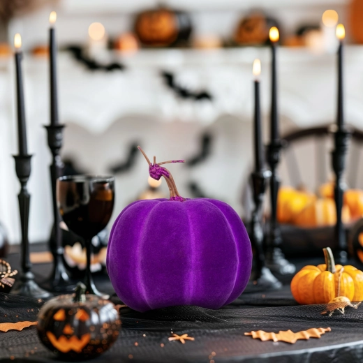 Halloween-Dekoration Kürbis lila 16,5 cm