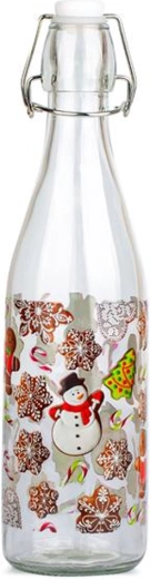 Glasflasche mit Bügelverschluss TORO 540 ml Lebkuchenmuster