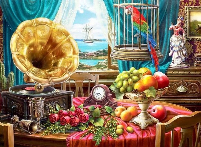 Puzzle Stillleben mit Obst und Grammophon 1000 Teile