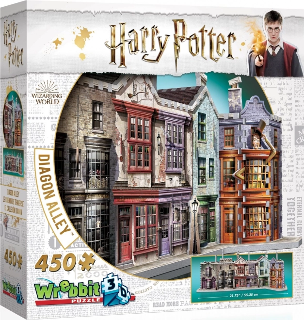 Wrebbit 3D Puzzle Harry Potter: Winkelgasse – 450 Teile